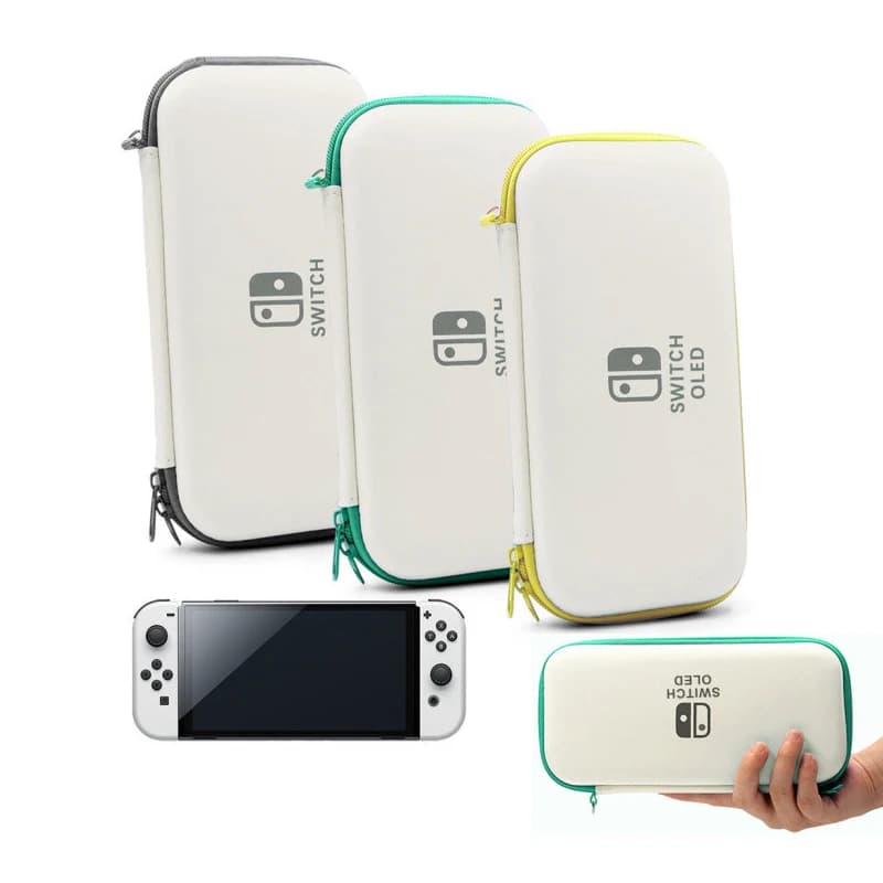 Custodia portatile Eva compatibile per console Switch Oled Mini console di gioco con slot per schede a cassetta con cinturino da polso