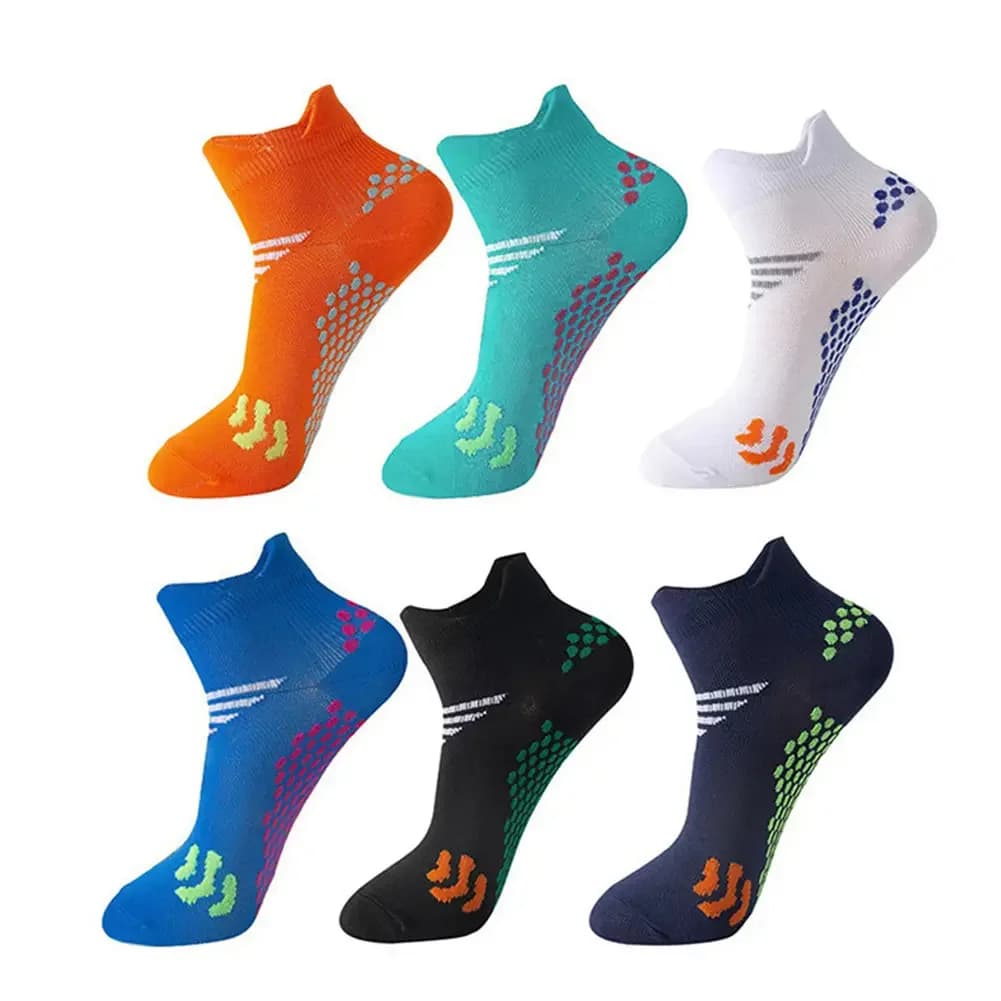 INNENS 3 Pairs Compression Running Athletic Ankle Socks Unisex Cushioned Low Cut Short Socks for Woman & Man