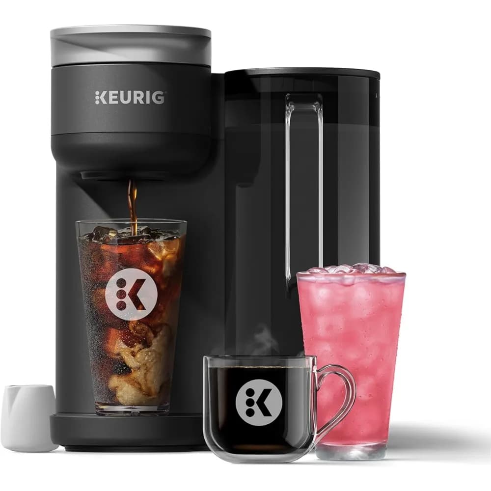 Keurig K-Brew+Chill Ice or hot monodose coffee maker with MultiStream and QuickChill technology, 70 ounces. Removable handle