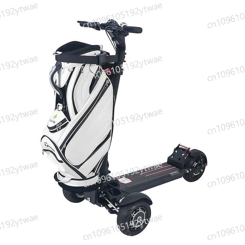 Triciclo Elettrico Pieghevole, Scooter a 3 Ruote e Carrello da Golf
