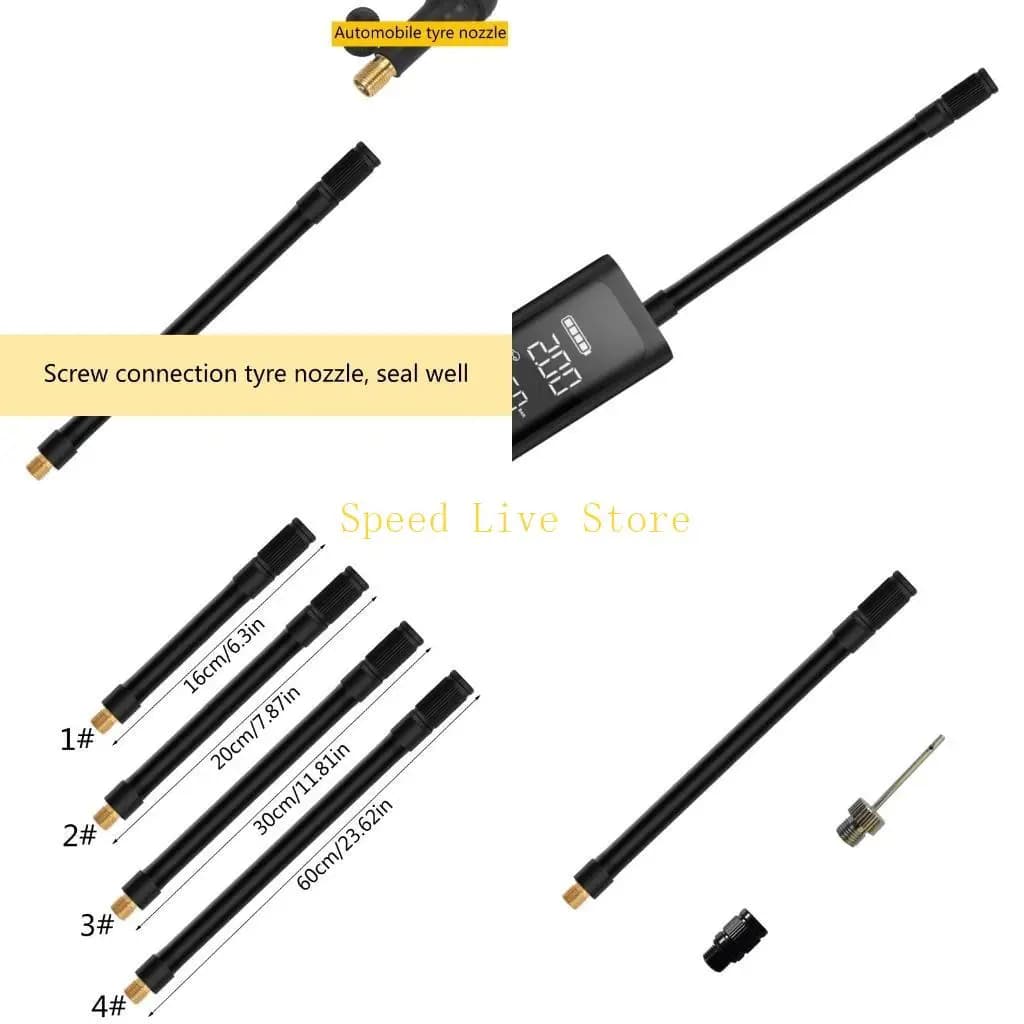Accessori per compressori per pompe gonfiaggio per pneumatici per bici con ugello esteso per pompa 547C