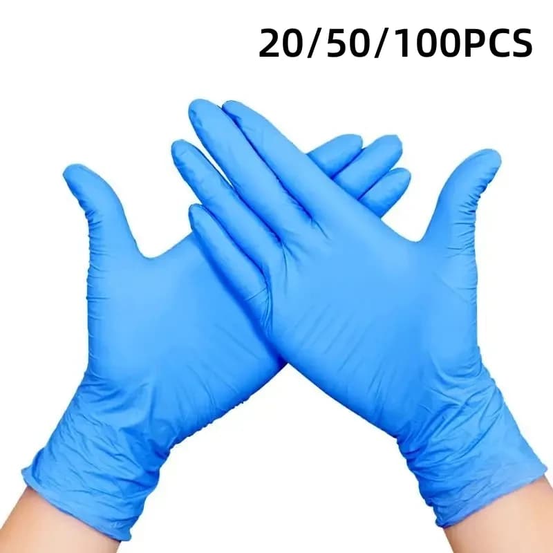 20/50/100PCS Guanti in nitrile blu Guanti monouso per la pulizia della casa per la cucina Lavastoviglie Impermeabile Senza lattice Senza polvere