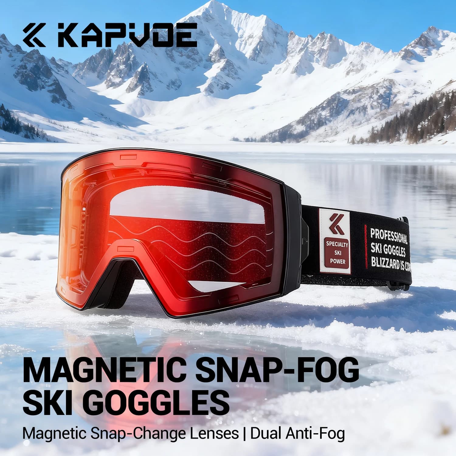 KAPVOE Nuovi Occhiali Da Sci Invernali Sport All'aria Aperta Maschera UV400 Motoslitta Attrezzatura Da Snowboard Occhiali Da Sci Fotocromatici Lenti Magnetiche