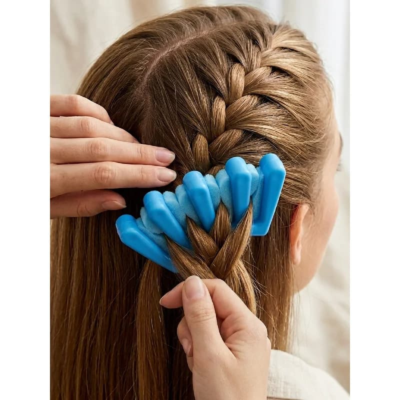 Set di Strumenti per Acconciature a Treccia, Styling Rapido Fai-da-Te per Trecce e Chignon, Ideale per Capelli Lisci, Ondulati e Crespi, per Donne e Ragazze