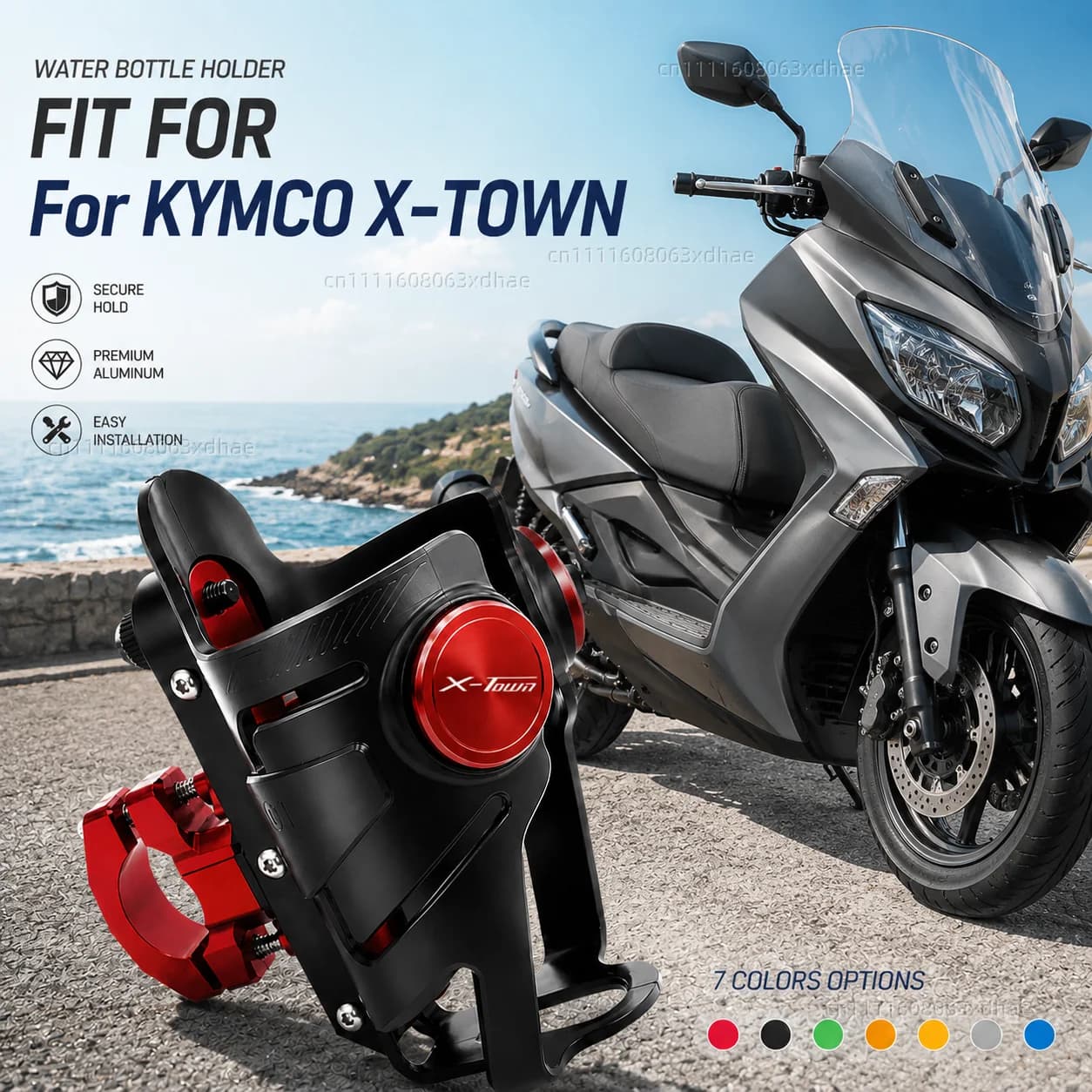 Supporto per Bottiglia d'Acqua per Moto KYMCO X-TOWN125i X-TOWN300i, Accessorio per Porta Bevande e Tazze