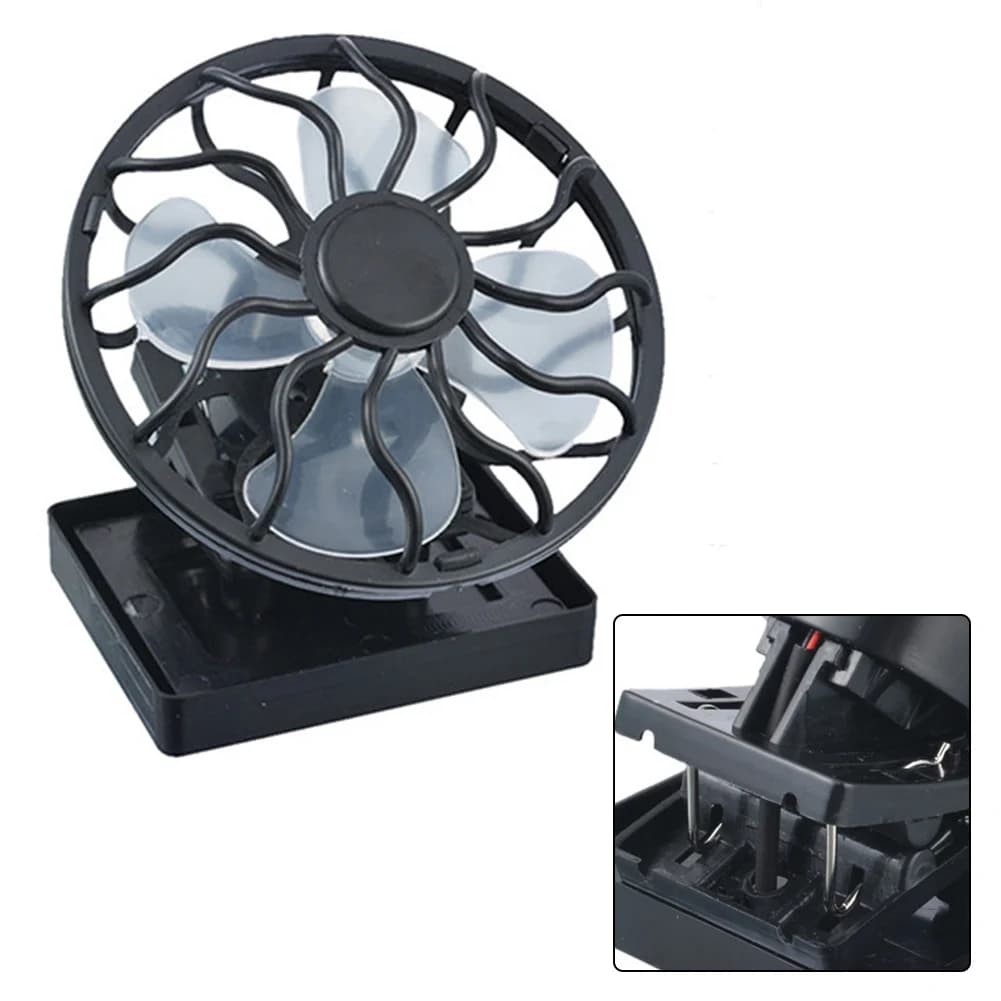 Ventilatore elettrico Mini clip elettrico su ventilatore solare Condizionatore d'aria Ventola di raffreddamento per celle Viaggio Campeggio Escursionismo Raffreddamento Ventola da viaggio Ventilatore solare
