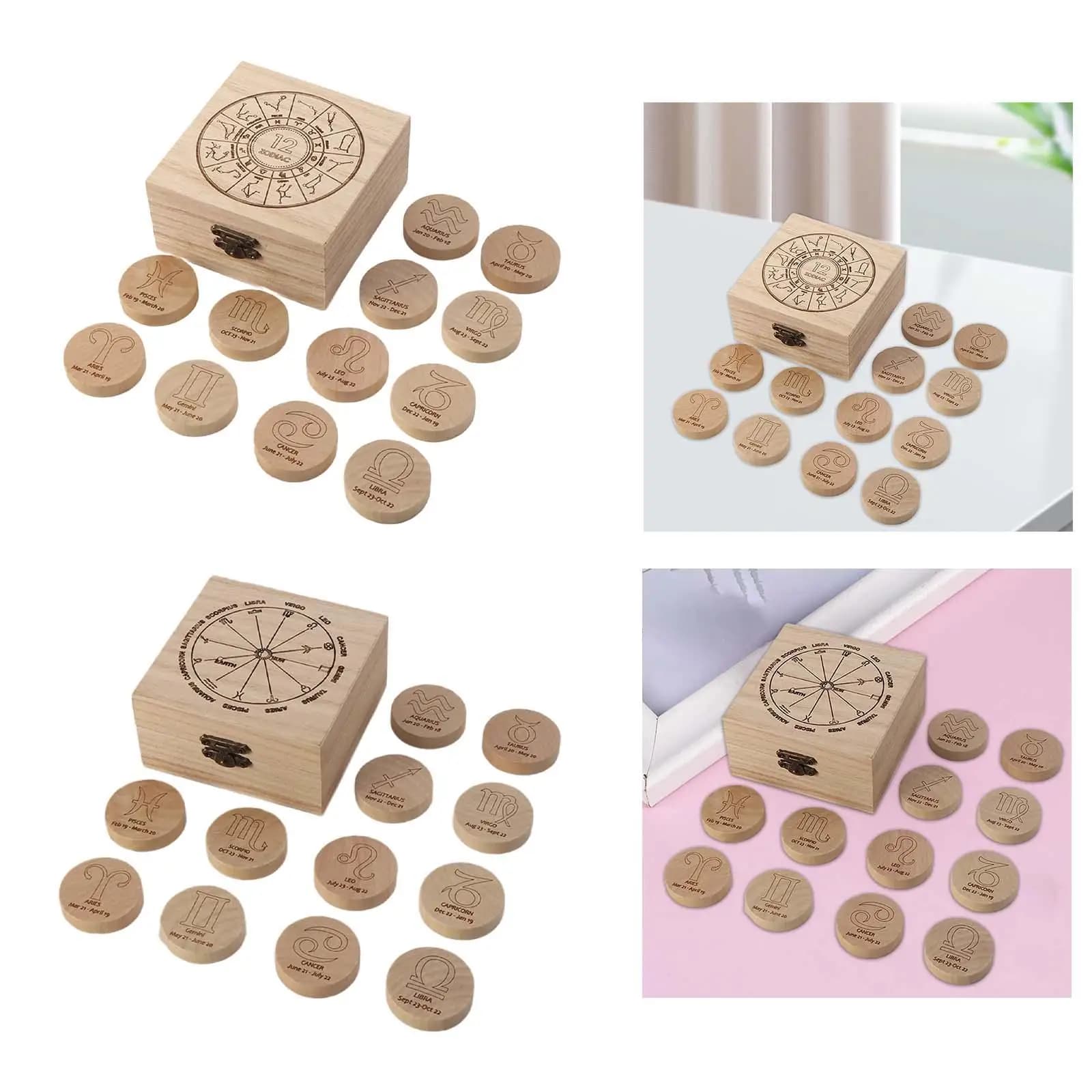 Wood Rune Set with Case, Runic Elements, Alphabet, Witch Accessories, Witch Gift, Desk and Office Divine Instruments