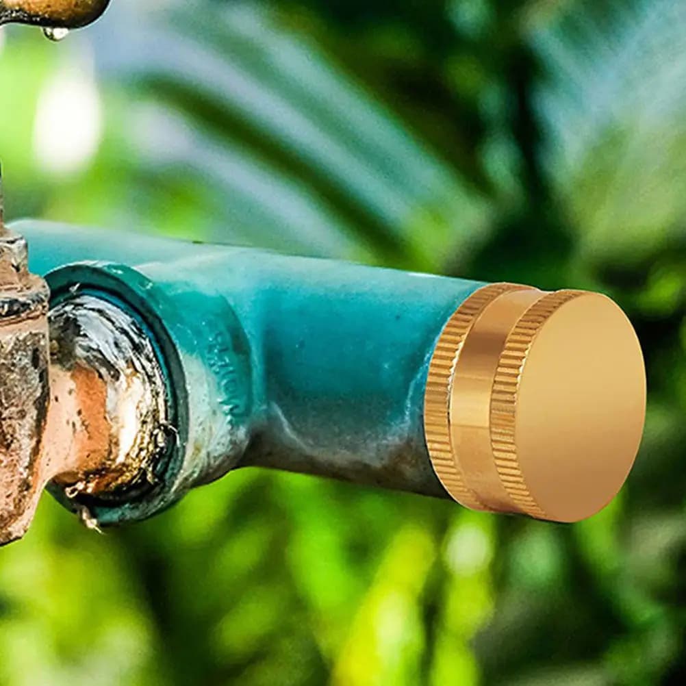 2Pcs Garden Hose Cap Solid Brass Female End Stopper 3 4 Inch Connector for Garden Hose Water Spigot Accessories
