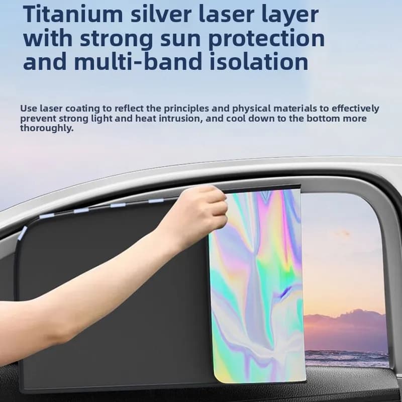 Car Curtains UV Blocking Magnetic Car Curtain - Insulation Cloth Cover Summer Sunshade Window Visor Protection