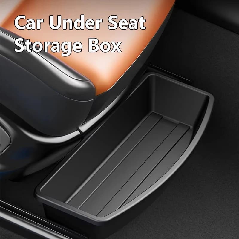 Car Under Seat Storage Box Universal Car Seat Bottom Organizer Box Removable Storage Box Gadget Case Universal Accessories