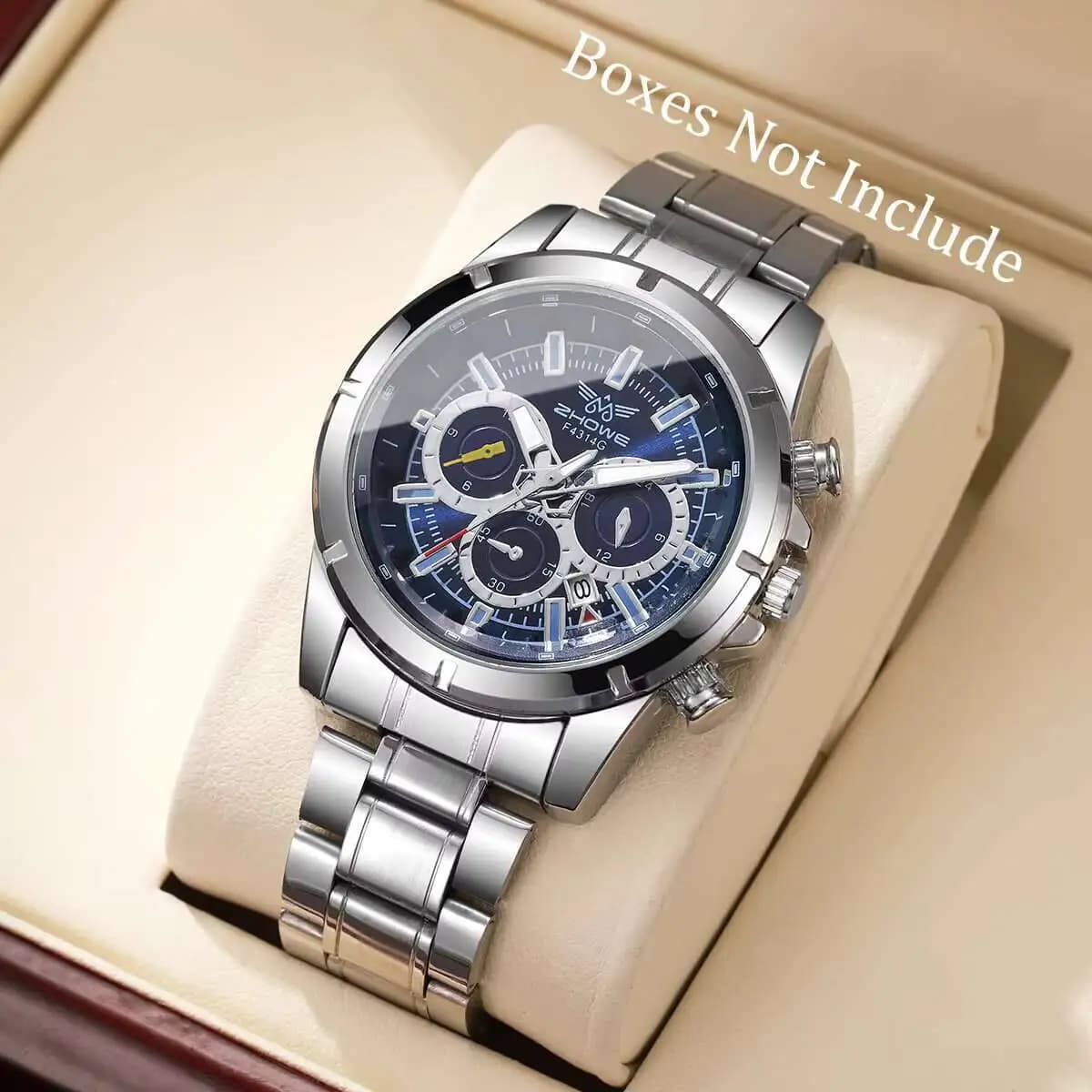 Quartz watch with fashionable men's calendar Luxury business men's watches Reloj Hombre (without box)