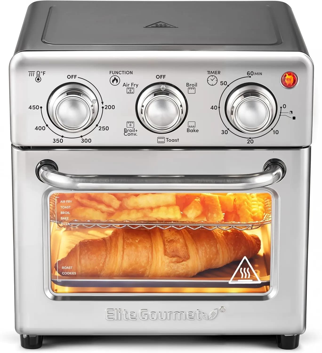 Forno friggitrice ad aria da 8,5 litri con convezione, 800W per friggere, cuocere, tostare e grigliare, include ricette