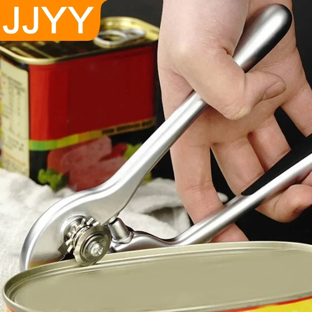 Apriscatole manuale in acciaio inossidabile con impugnatura ergonomica Utensile da cucina multifunzionale Apriscatole per lattine facili da aprire in lega di zinco