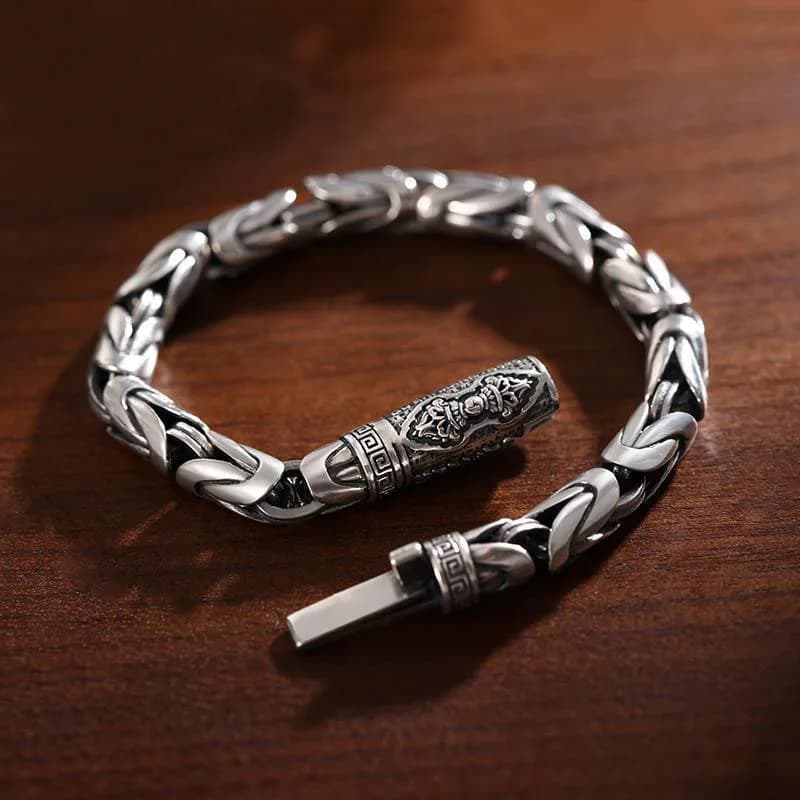 Braccialetti da donna da uomo fatti a mano in argento vintage Braccialetti di nicchia hip-hop alla moda Gioielli in diverse dimensioni adatti per tutti i giorni