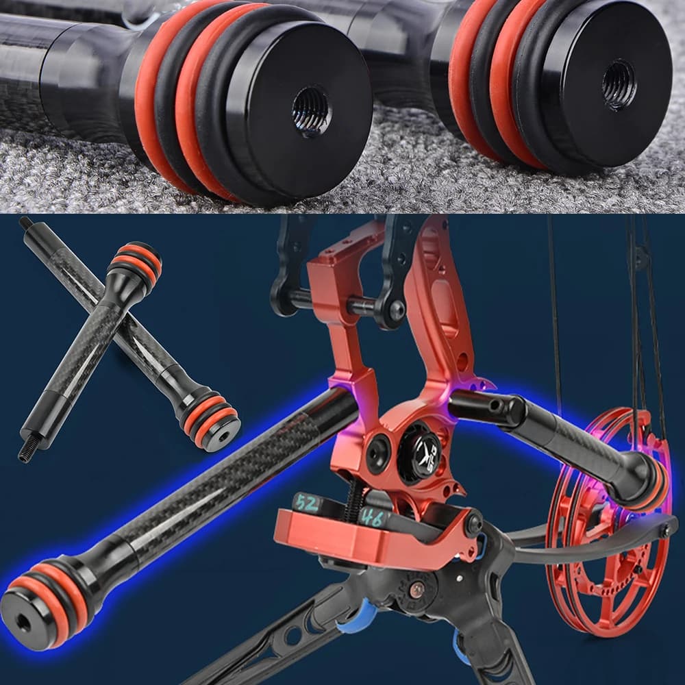 Stabilizzatore per arco composto da 6/8 pollici Ammortizzatore in carbonio Ammortizzatore Lega di alluminio Tiro con l'arco Tiro al bersaglio Accessori per la caccia