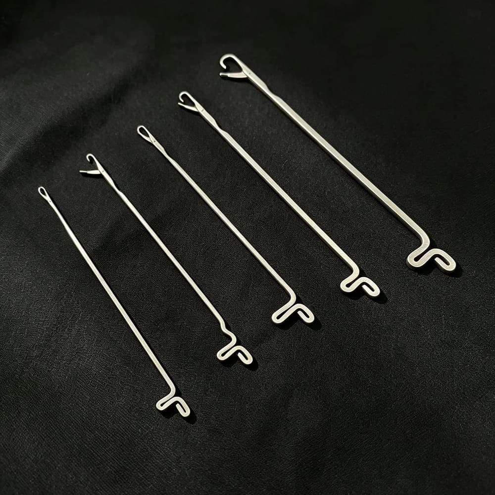Multi Size Bead Crochet Tool Needle DIY Handmade Bead Needle Carpet Crochet Hook With Tongue Crochet Hook