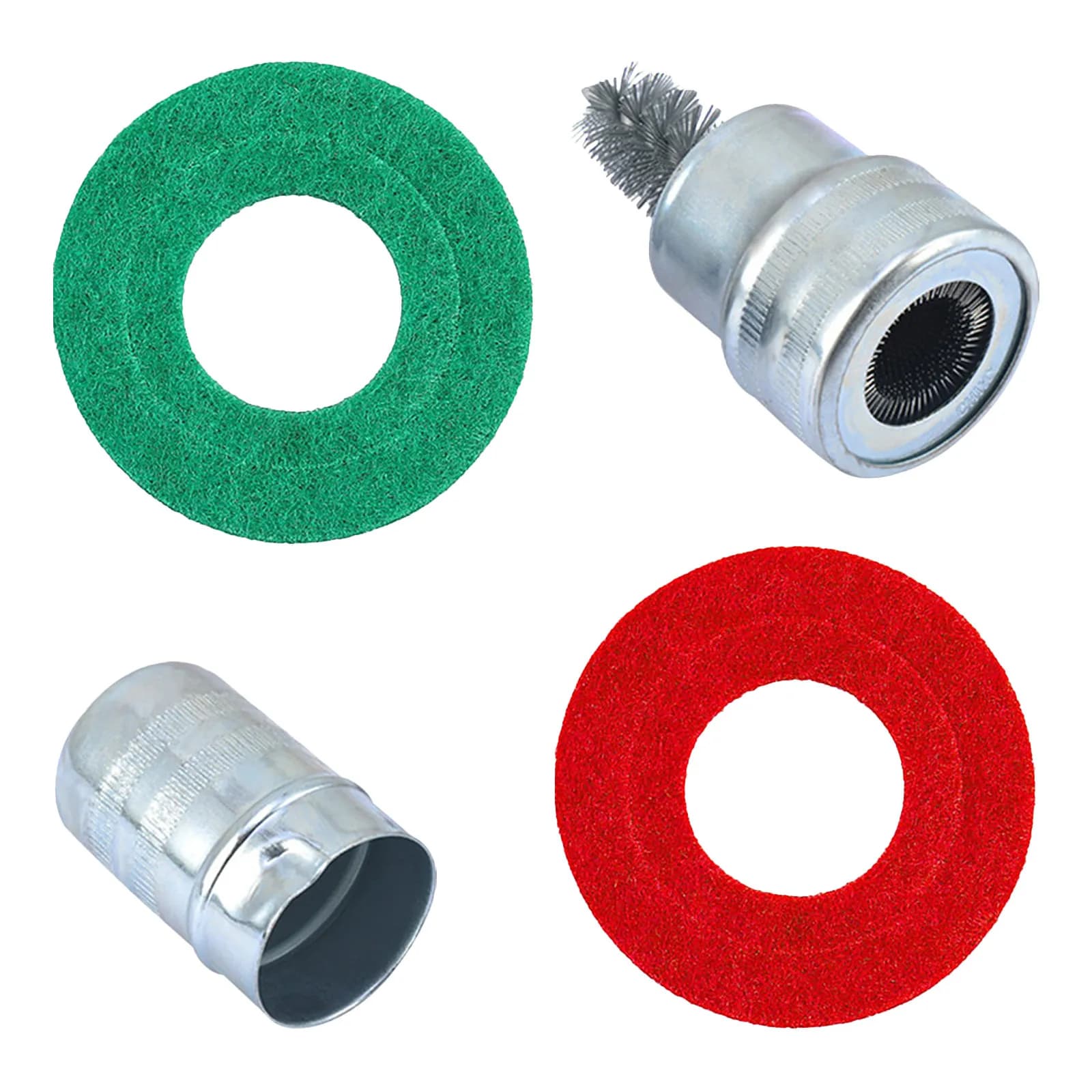 Set di Spazzole per Pulizia Terminali Batteria Auto, Setole in Acciaio Resistente, Impugnatura Ergonomica, Strumento per la Cura dell'Auto, Spazzola per Pulizia Poli Batteria e Cerchioni