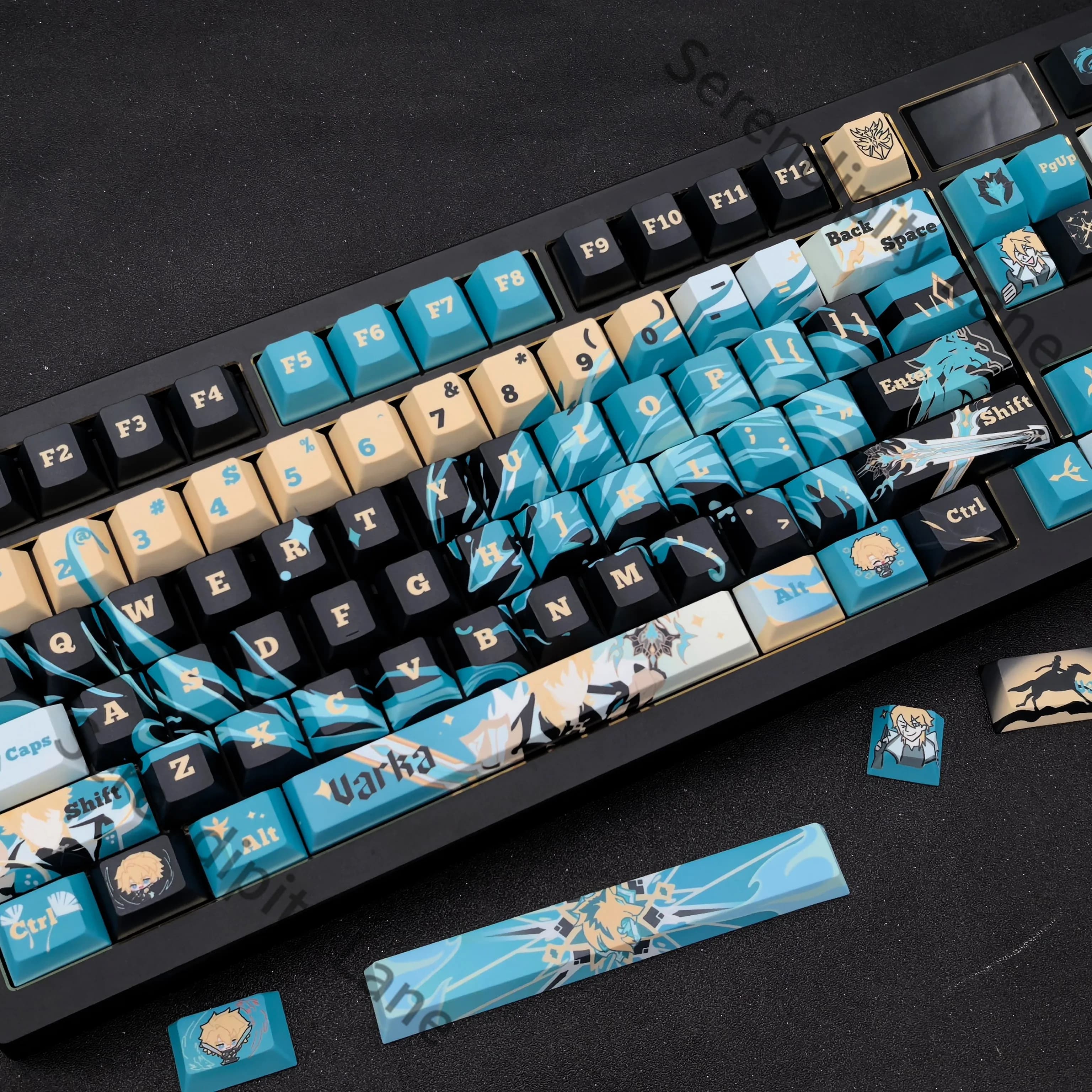 Varka Original Mechanical Keyboard Cap Genshin Impact Kforce Keycaps Game Cosplay Computer Ornaments Christmas Present Gift