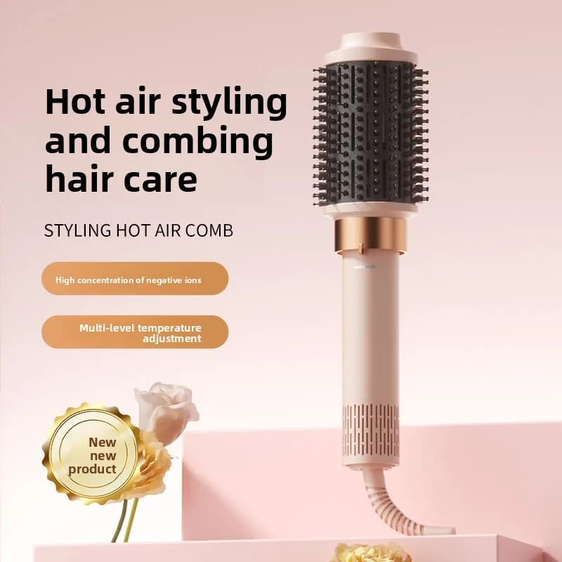 Multi-functional Styling Voluminous Fluffy Comb Straight Hair Dryer with Negative Ion Technology 1100W ABS Material Curling Iron