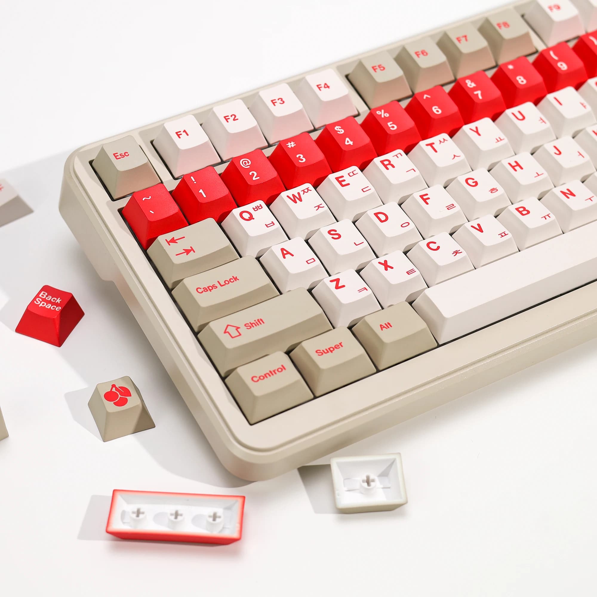 KBDiy GMK Rosso Alert Copritasti Coreano PBT 143 Tasti Set Retro Alice ISO Cherry Profilo KeyCap Per Personalizzato FAI DA TE 60 Tastiera Meccanica