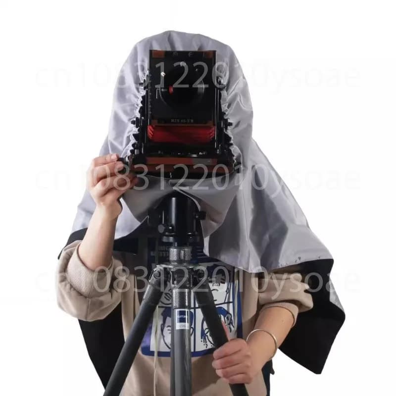 Fotografia per fotocamera Focus Crown Panno Argento Rosso Nero Cappuccio Confezione traspirante Scatola 4x5x78x10