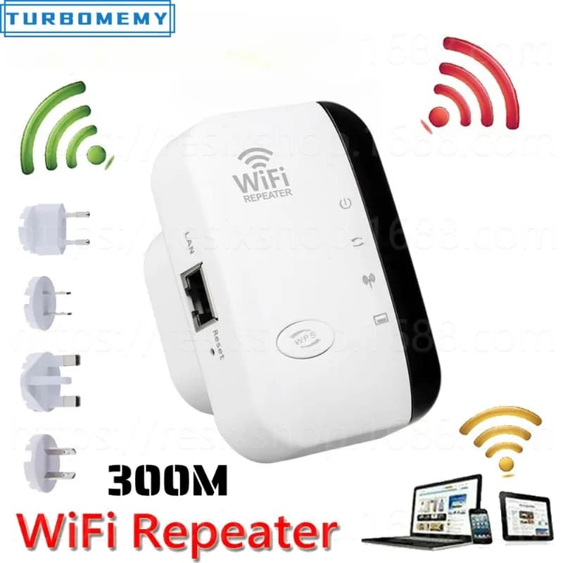 Ripetitore WiFi Wireless 300Mbps 2.4G, Router, Amplificatore di Segnale Wi-Fi, Adattatore di Rete 802.11N per PC da Ufficio