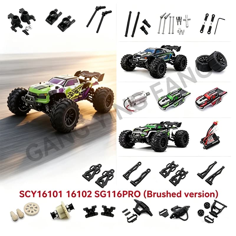 SG116PRO Albero di Trasmissione Servo in Metallo, Scatola Ingranaggi Differenziale Originale, Carrozzeria, Ricevitore, Motore, Ammortizzatore, Ricambi 16101 16102
