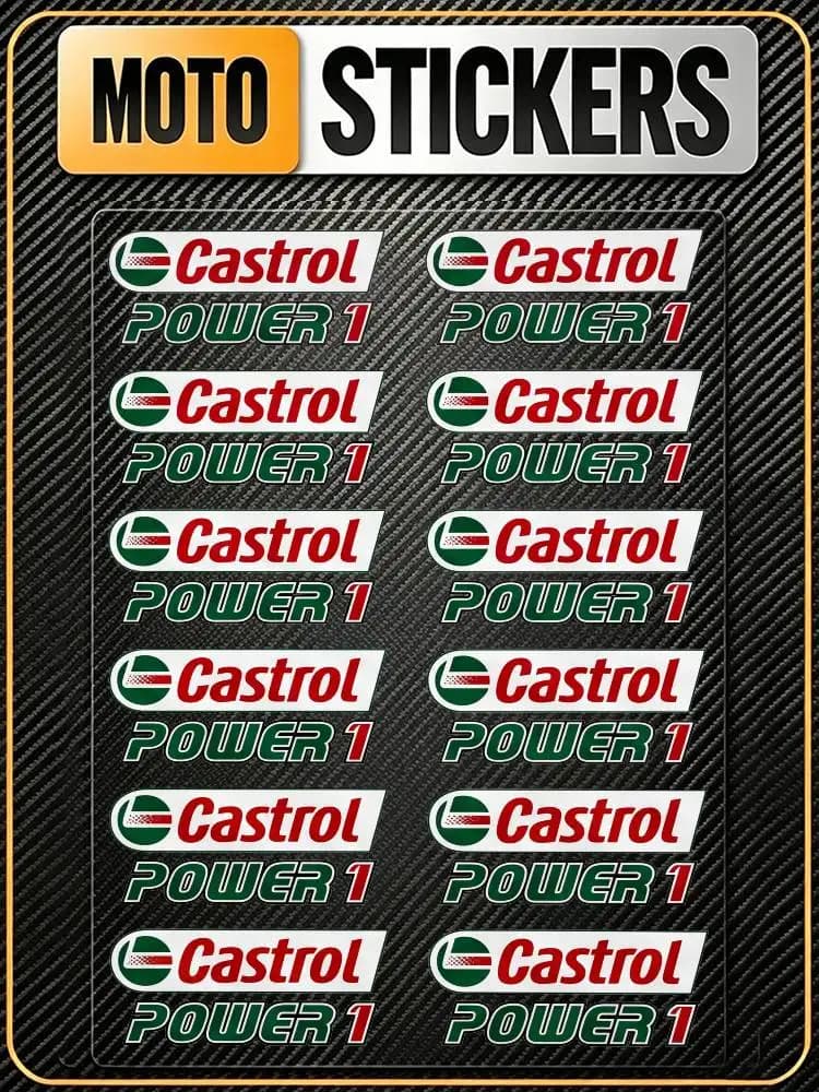 FOR CASTROL All Purpose Reflective Waterproof Scratch Blocker Decal Car Bike Helmet Cup Refrigerator Decorative Stickers