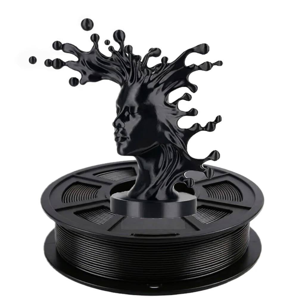 Silk Filament 1.75mm,Neatly Wound 3D Printer Filament,Dimensional Accuracy +/- 0.02 mm,silk black 250g