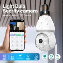 2MP 1080P iCsee APP Supporto per lampada E27 a colori Telecamera dome IP PTZ wireless AI Rilevazione umanoide Sicurezza CCTV Baby Monitor