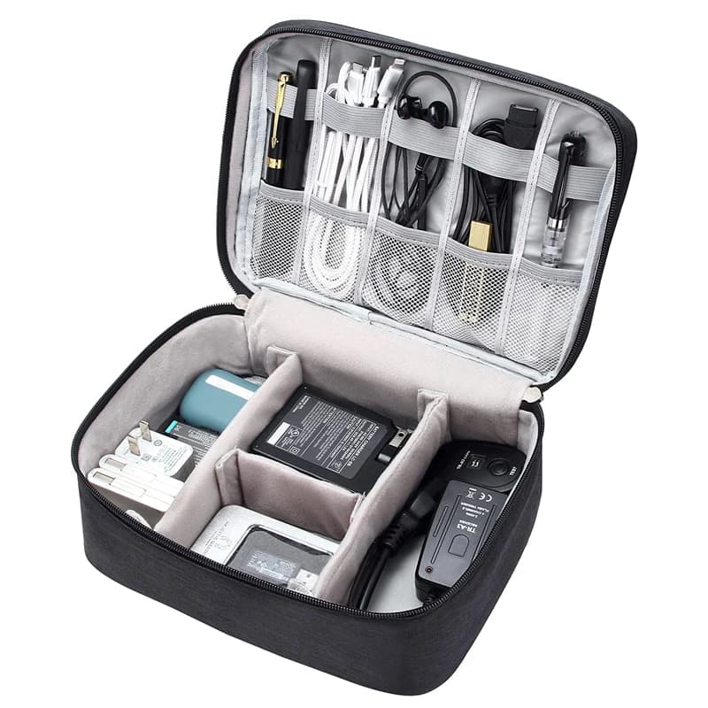 Borsa di archiviazione digitale portatile Spina per caricabatterie linea USB Custodia per organizer per cavi impermeabile Confezione di accessori per dispositivi elettronici da viaggio