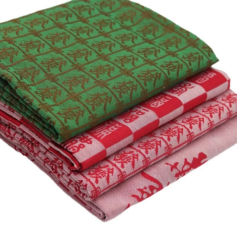 100cmx150cm Chinese-style Festive Patterned Fabric for DIY Clothing Sofa Cushions Bags New Year Decorations