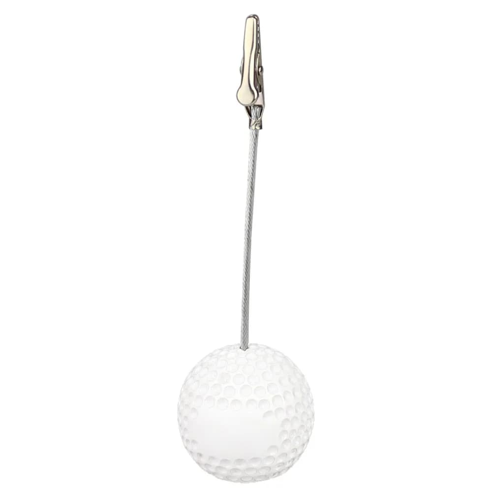 Set di 3 Porta-Appunti con Base a Forma di Pallina da Golf in Resina, Clip Multifunzione per Foto, Ideale per Eventi Golfistici