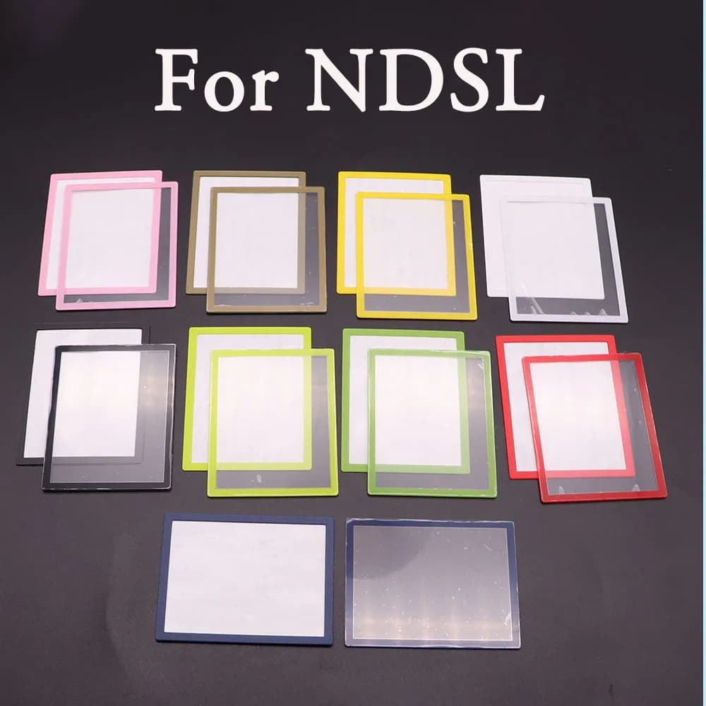 1 paio/2 pezzi 9 colori superiore schermo LCD Len copertura in plastica + telaio inferiore di ricambio per Nintend DS Lite per console di gioco NDSL