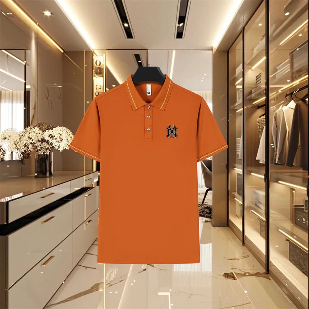 Nuova Camicia Polo da Uomo 2025, Manica Corta, Stile Business Casual, Stampata, Traspirante, Comoda e Versatile