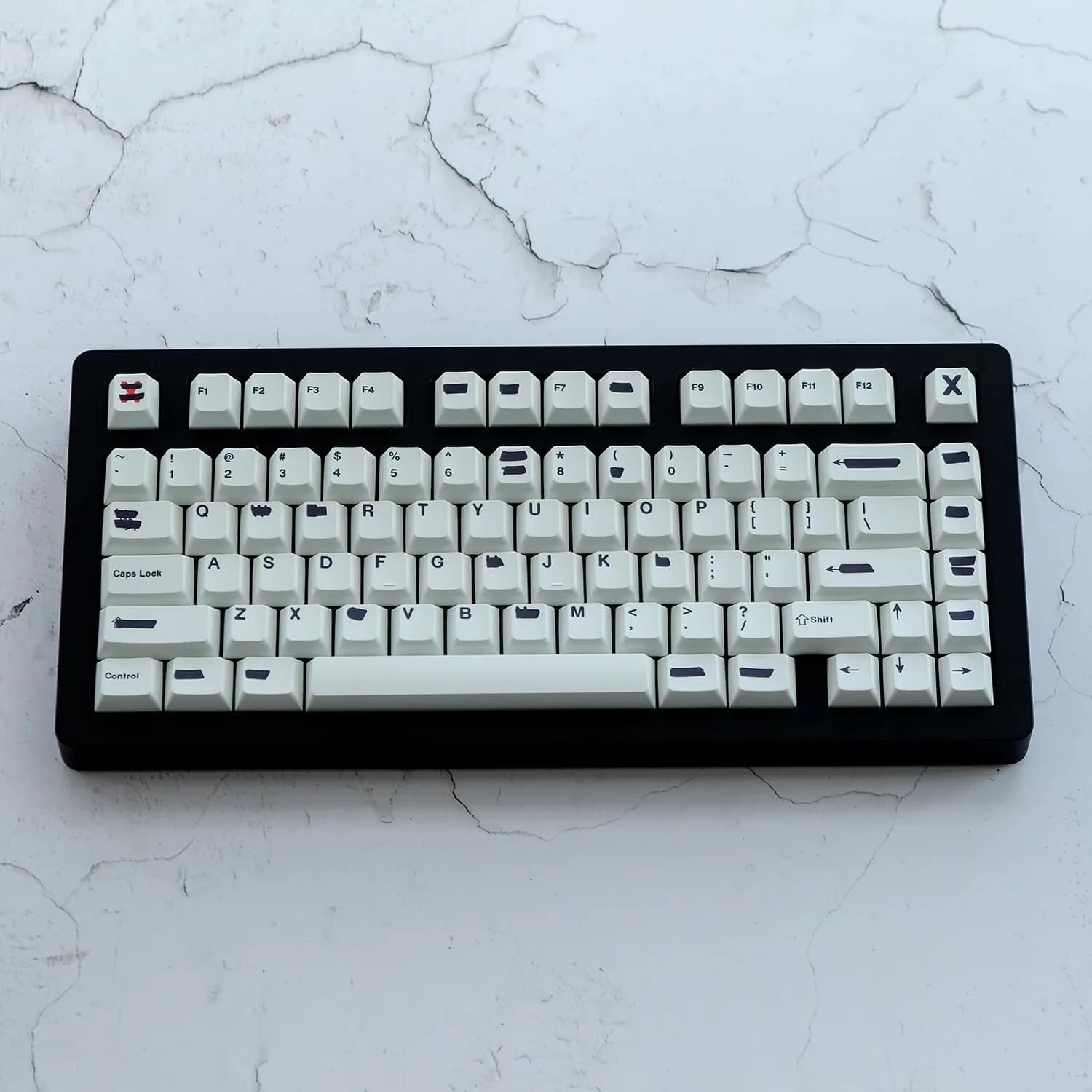 Set di copritasti a tema dipinto Profilo in ciliegio bianco Copritasti personalizzati in cartone animato PBT per accessorio tastiera meccanica 65/75/80/87