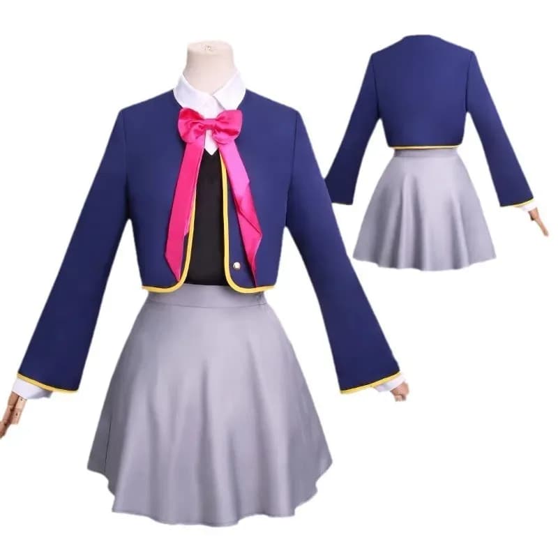 Anime Oshi No Ko Hoshino Rubi Cosplay JK Uniforme Parrucca Set Performance Canzone Costume di Halloween Women6;d'3, h'7.b;