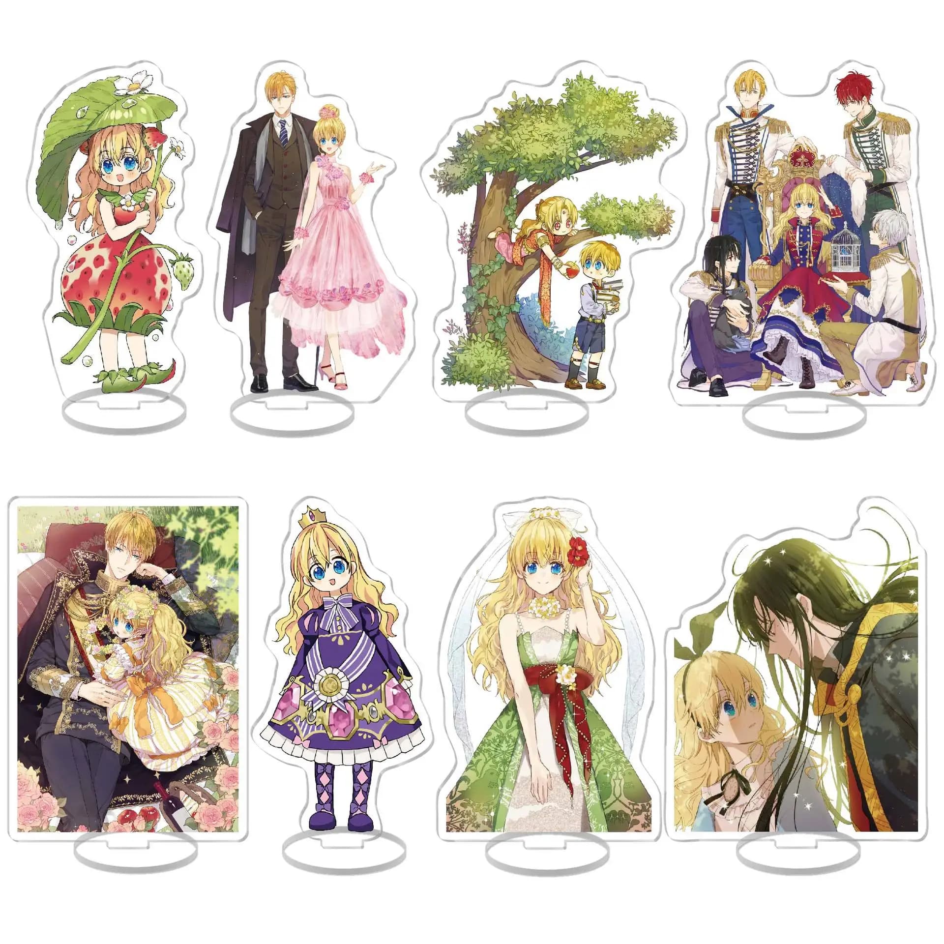 Espositore da Tavolo in Acrilico 'Who Made Me A Princess', Decorazione Manhwa, Figurina da Scrivania, Regalo per Fan e Coppie, Ornamento Cartoon