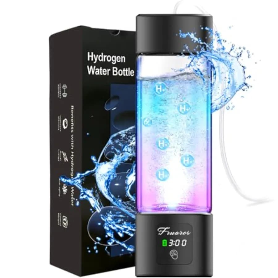 Generatore di Acqua Idrogenata - Macchina per Acqua Idrogenata con Tecnologia SPE/PEM - Bottiglia Portatile da 6000 PPB per la Salute Renale