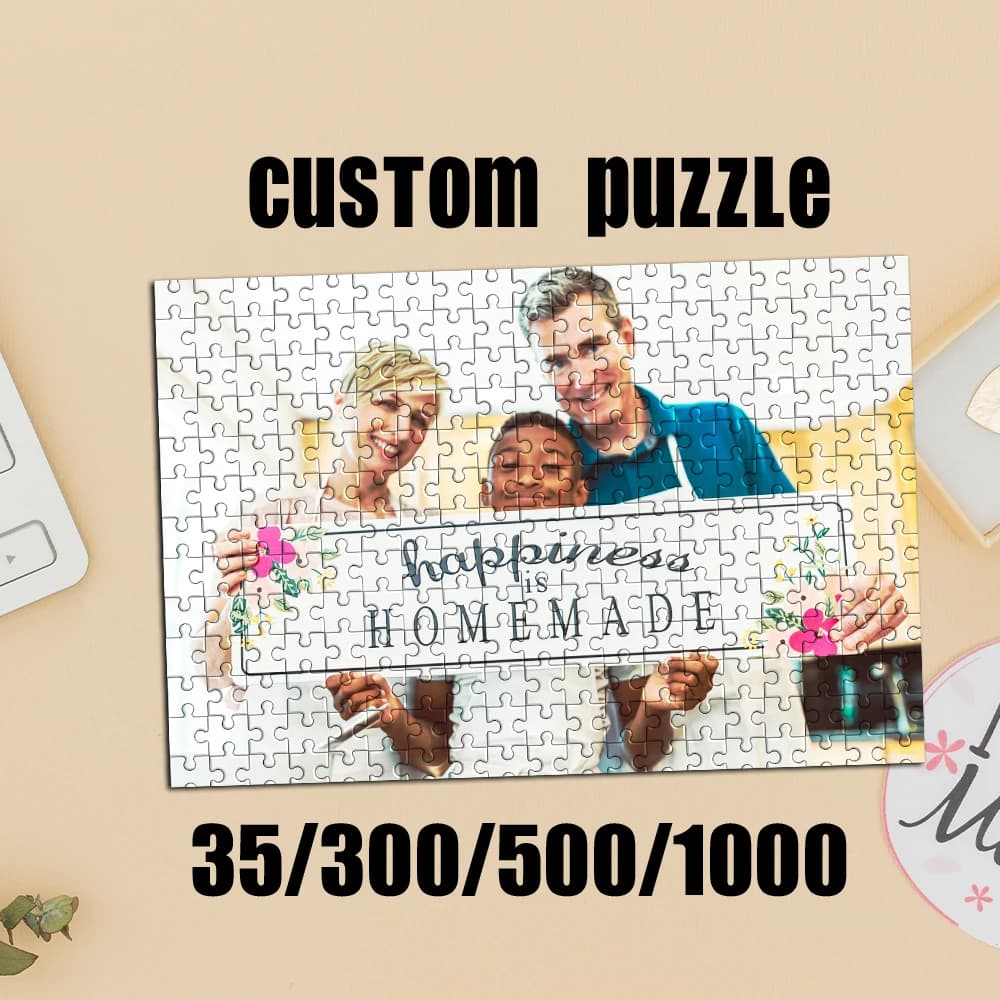 35/300/500pcs home Customized Photo Custom DIY Personalised Photo Portrait Puzzles Personalized Photo For Baby Toy Hand
