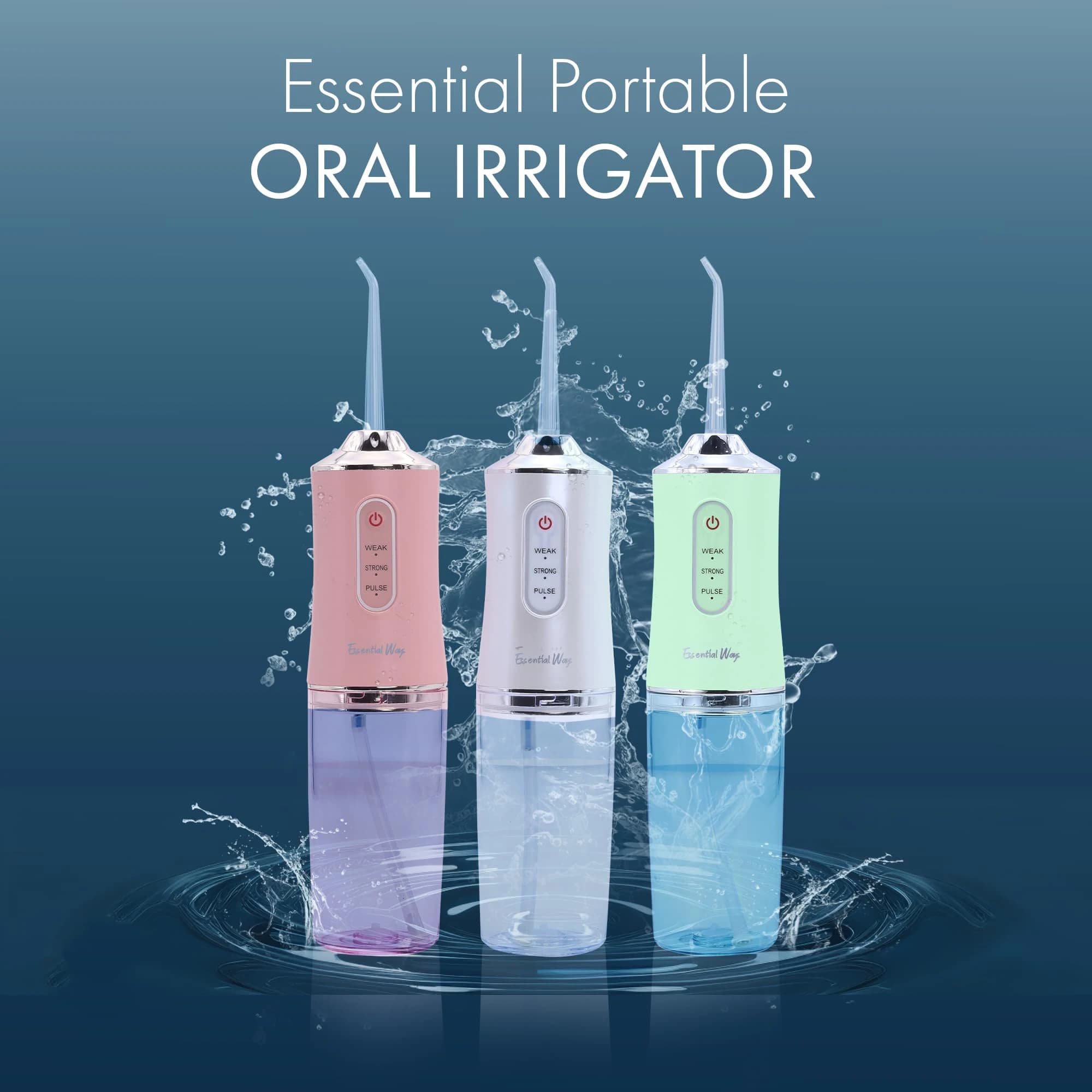 Portable Oral Sprinkler, USB Rechargeable Dental Sprinkler, Denti Cleaner with 4 Drops, 220ml, 3 Mode