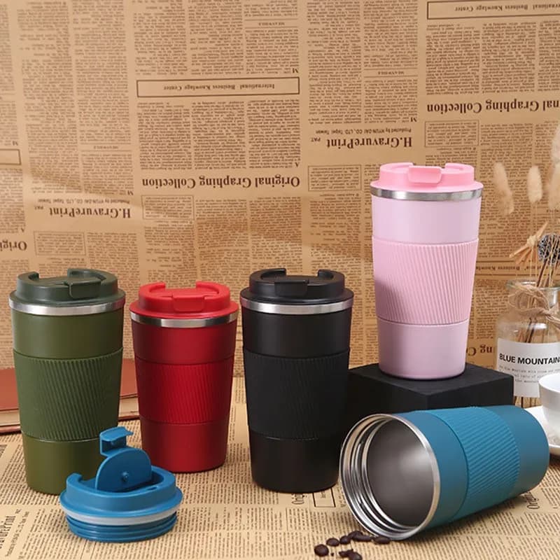 Tazza Termica in Acciaio Inossidabile, Antigoccia, Portatile, per Viaggi, Sport all'Aperto, Auto, Uso Quotidiano e Domestico