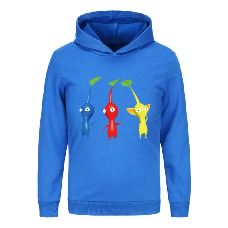 AIAI 2025P-PikminS Felpa con cappuccio Bambini Primavera Autunno Bambini Cappotti a maniche lunghe Ragazzi Pikmine Felpa Ragazze Abbigliamento casual