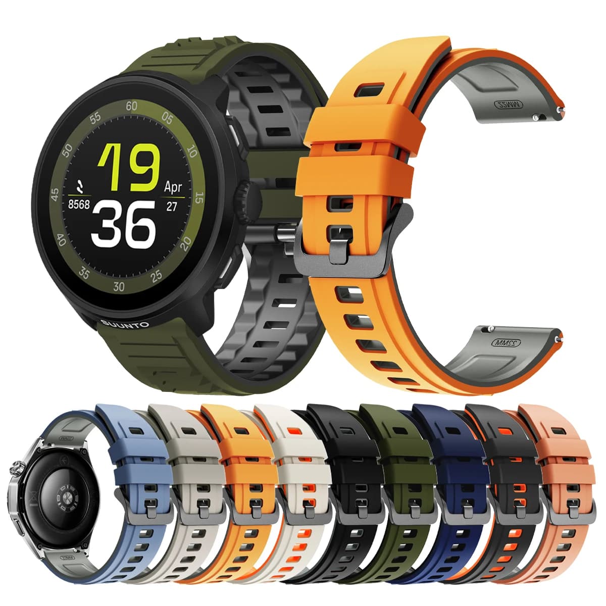 22mm Watch Strap for SUUNTO Race 2 S Smartwatch Bracelet Correa for SUUNTO Run/VERTICAL/OCEAN/9 5 PEAK PRO Sport Silicone Band