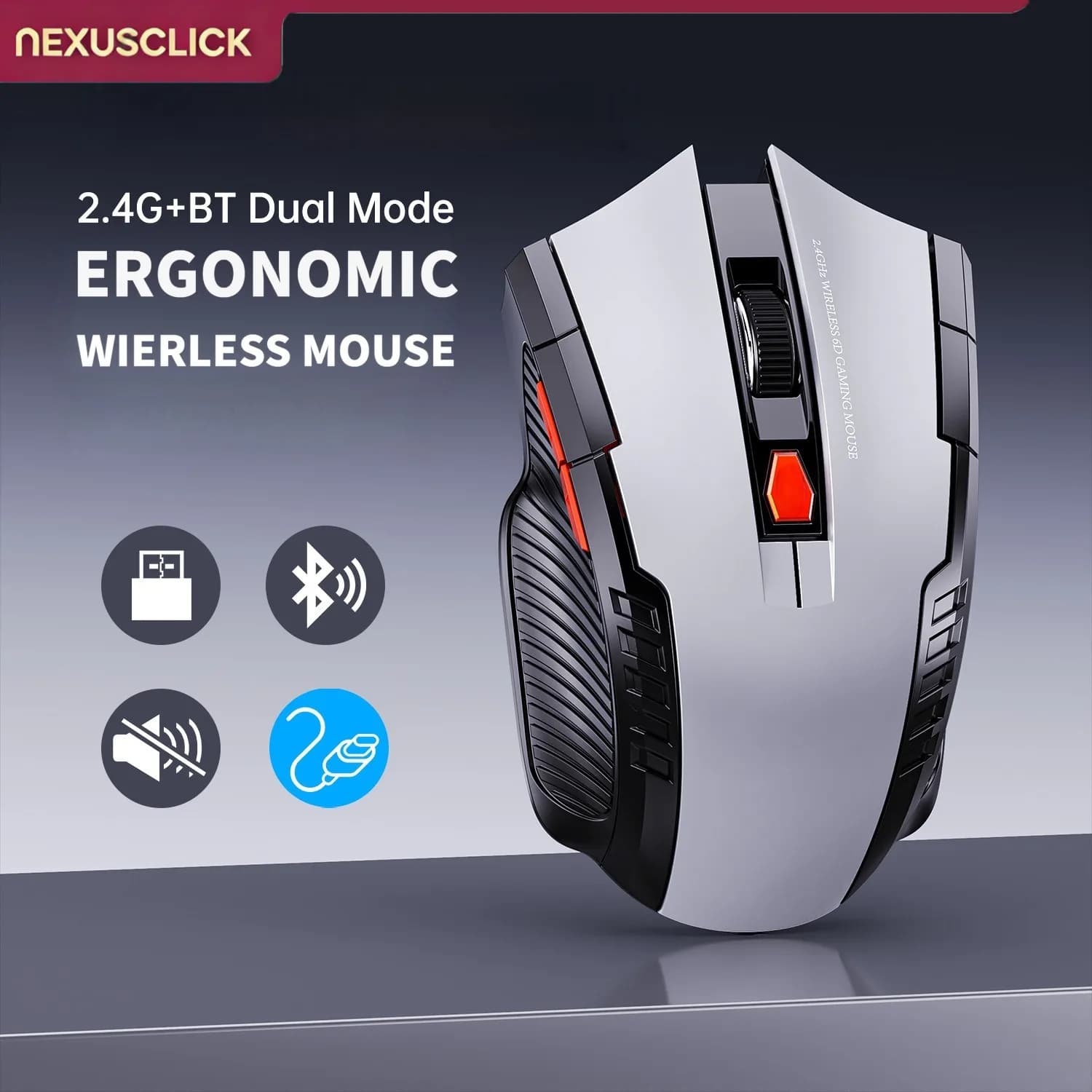 VIKEFON 113 Mini Mouse Battery Version Wireless 2.4 GHz Portable USB Portable Mouse for Computer Notebook
