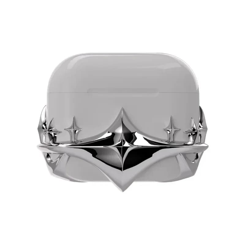 Custodia protettiva originale Silver Star Airpods decorazione 3D Openwork Design Cool per AirpodsPro auricolare accessori regalo Y2K