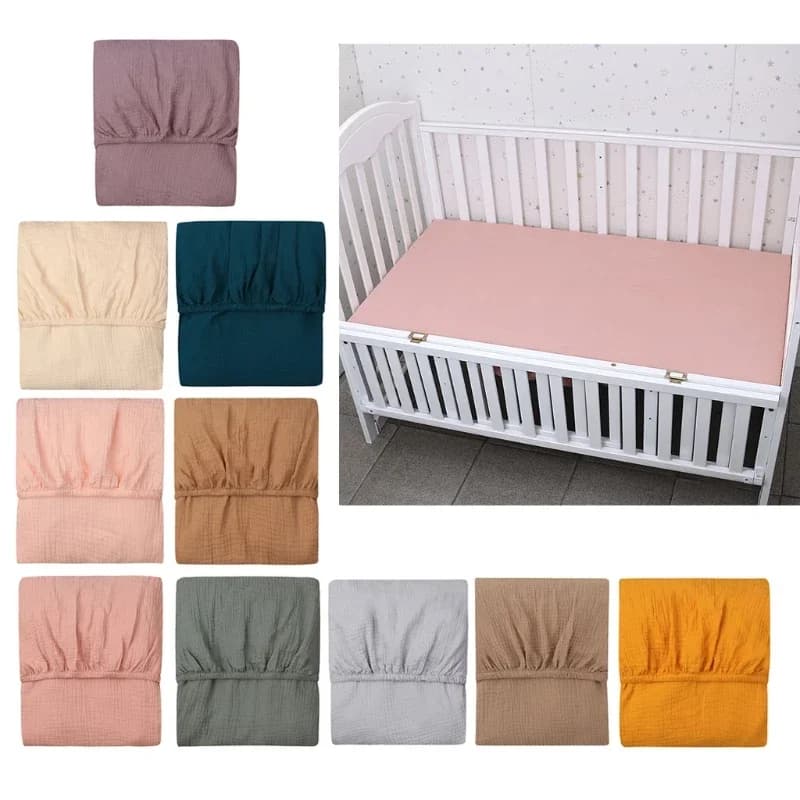 Cotton Baby Cot Sheet, 10 Colors, Universal, Children's Mattress Cover 125*70cm