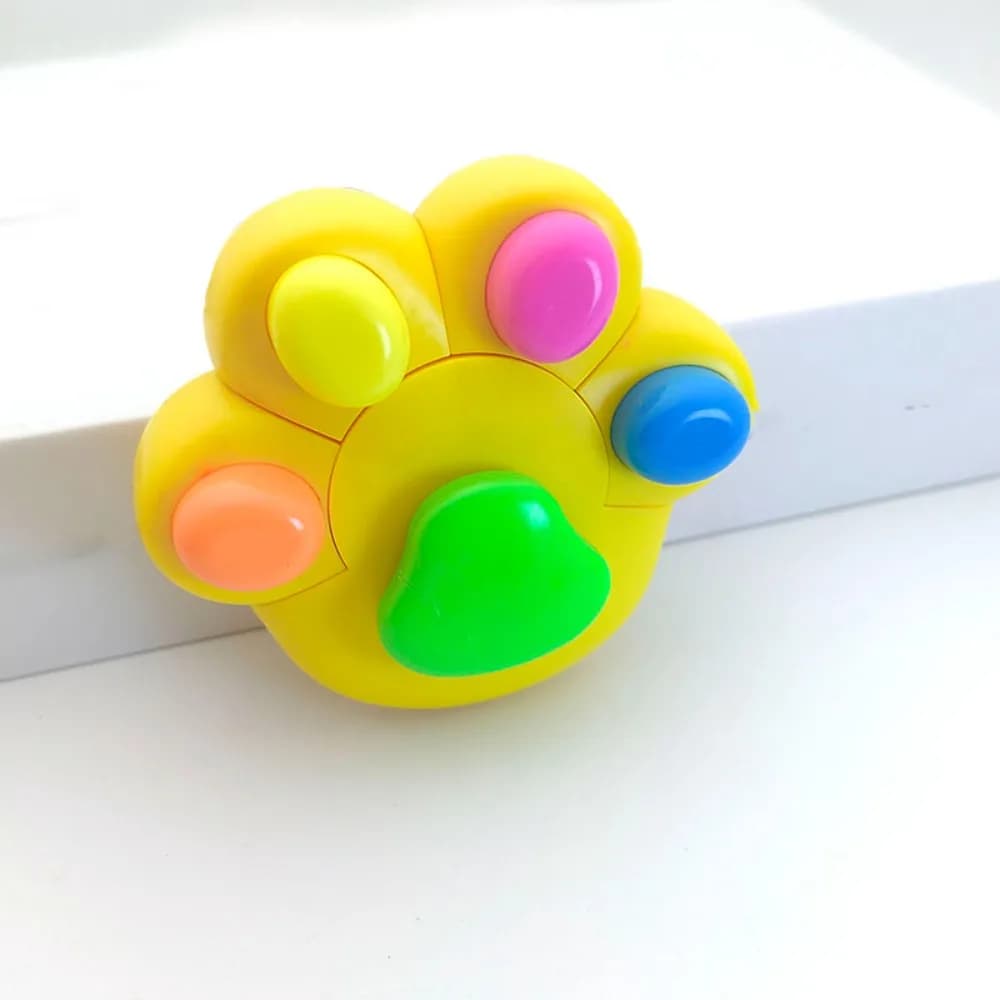 Evidenziatore a Forma di Zampa di Gatto, Pennarello Fluorescente Divertente Fatto a Mano, Regalo per la Festa dei Bambini