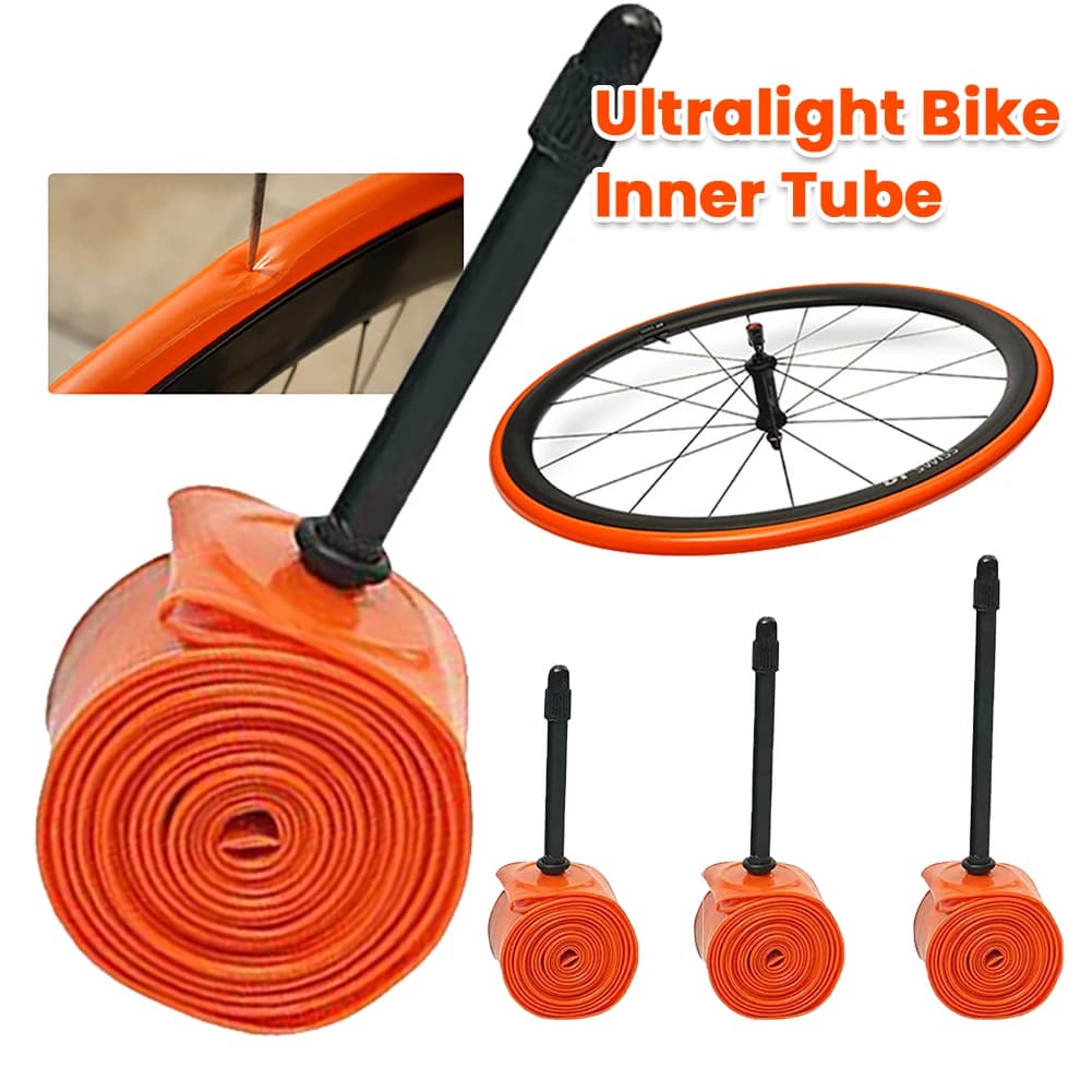 Camera d'aria per bici ultraleggera Mini camera d'aria portatile per bici da strada 700C 45/65/85mm Lunghezza valvola Tubo leggero super leggero