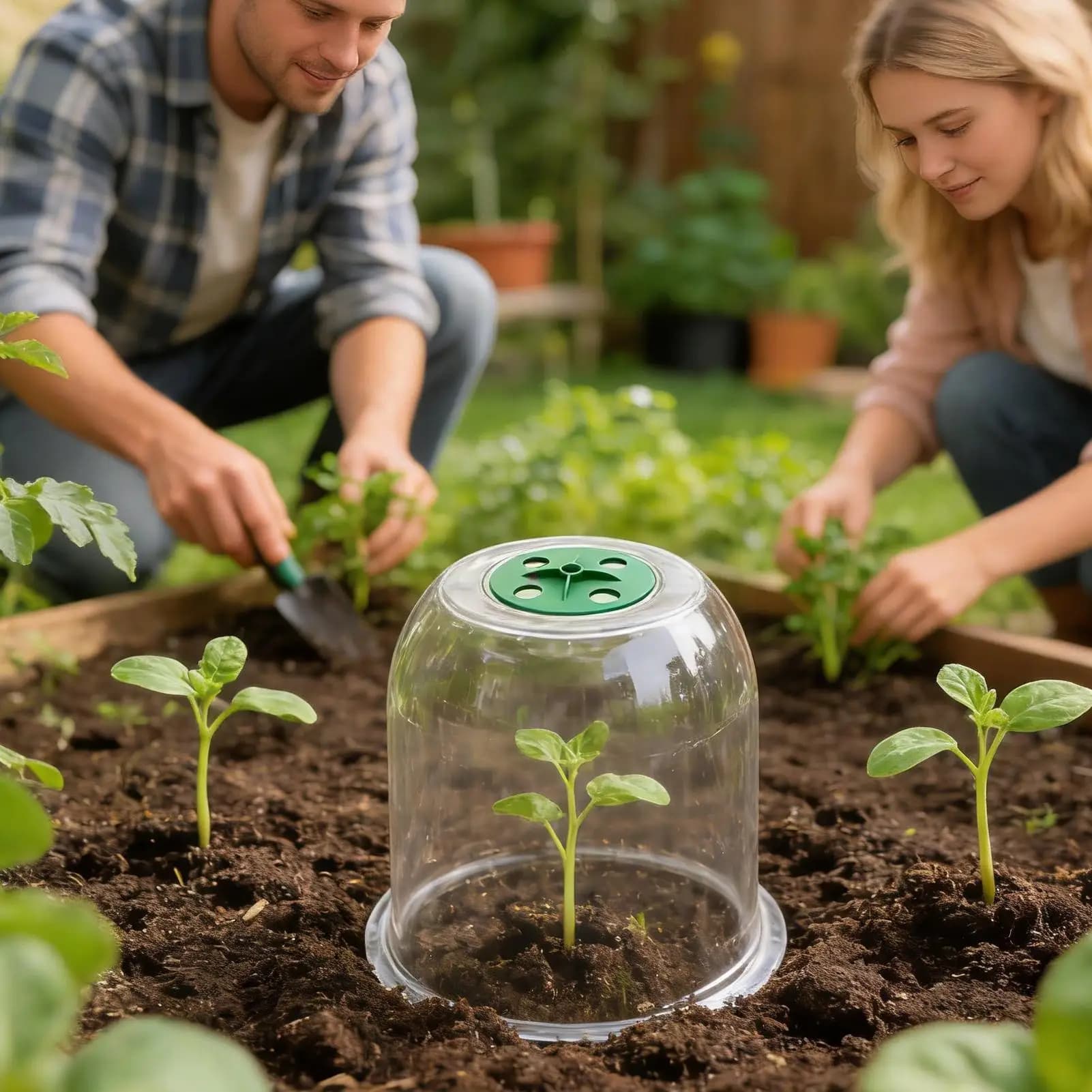 Insulating Protective Cover for Plants from Serra, Campana Cover for Semenzai, Plastic Protection for Flowers and Vivary